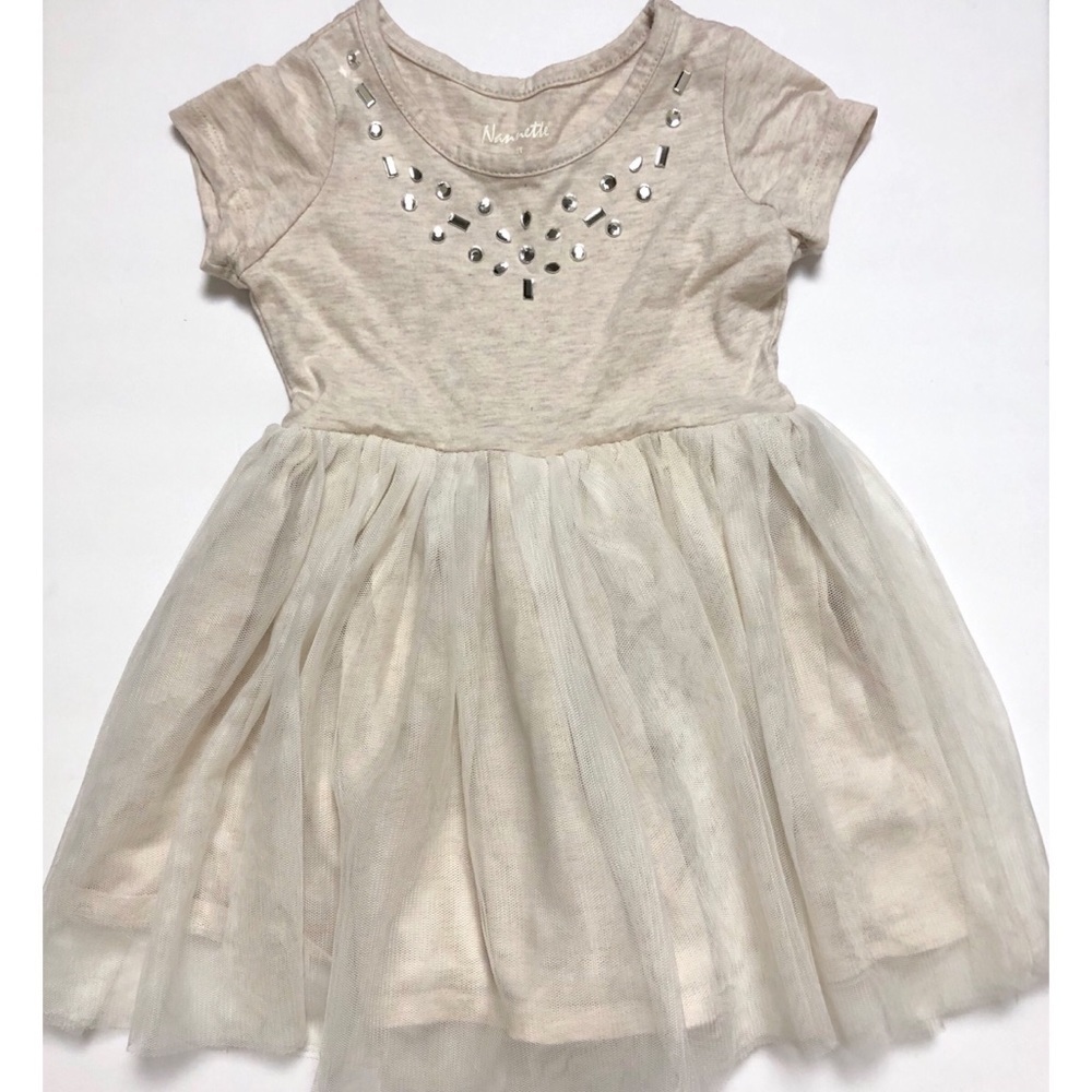Nannette Tulle Jeweled Cream Ballet Dress
